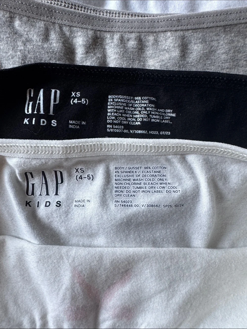 Gap - Girls Cotton Bikini Briefs - White, Black & Gray - Multipack - 6pck